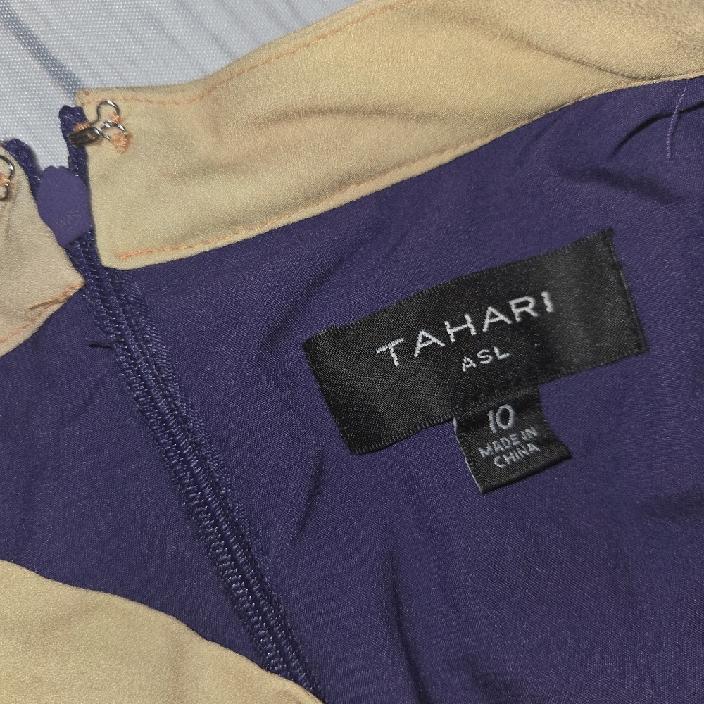 Tahari ASL Multicolor Pleated Trapeze Dress NWT Size 10 - Picture 7 of 8